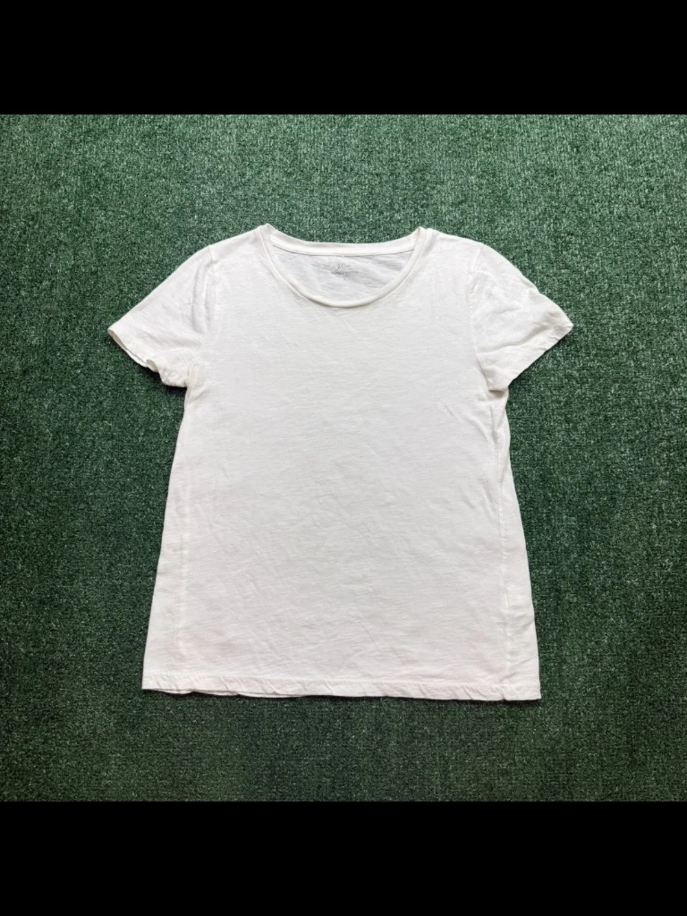J. Crew T Shirt Womens Size S White Short Sleeve Vintage Cotton Crop